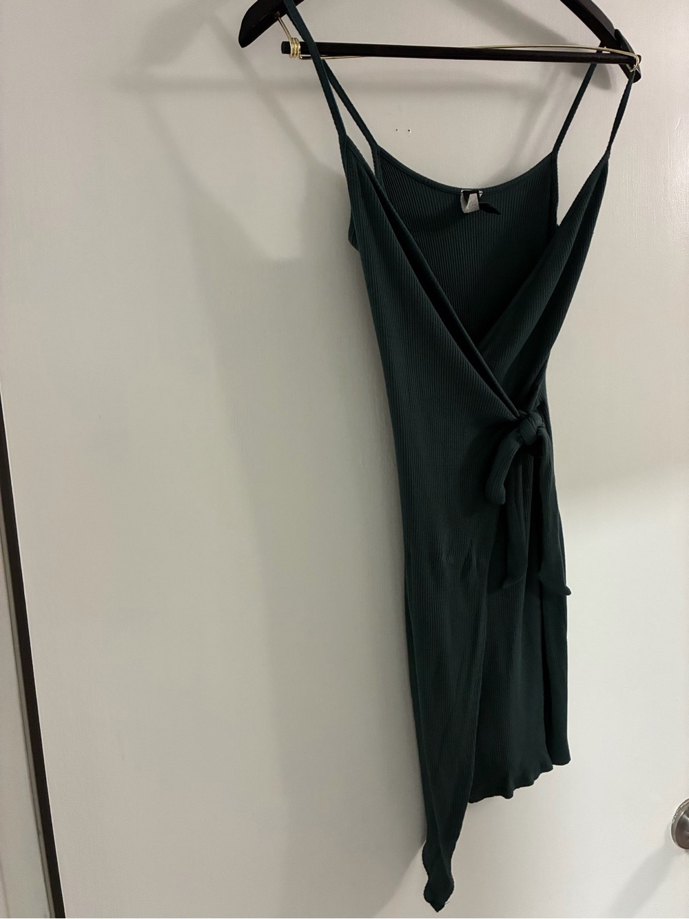 Windsor Teal Ribbed Wrap Dress size small